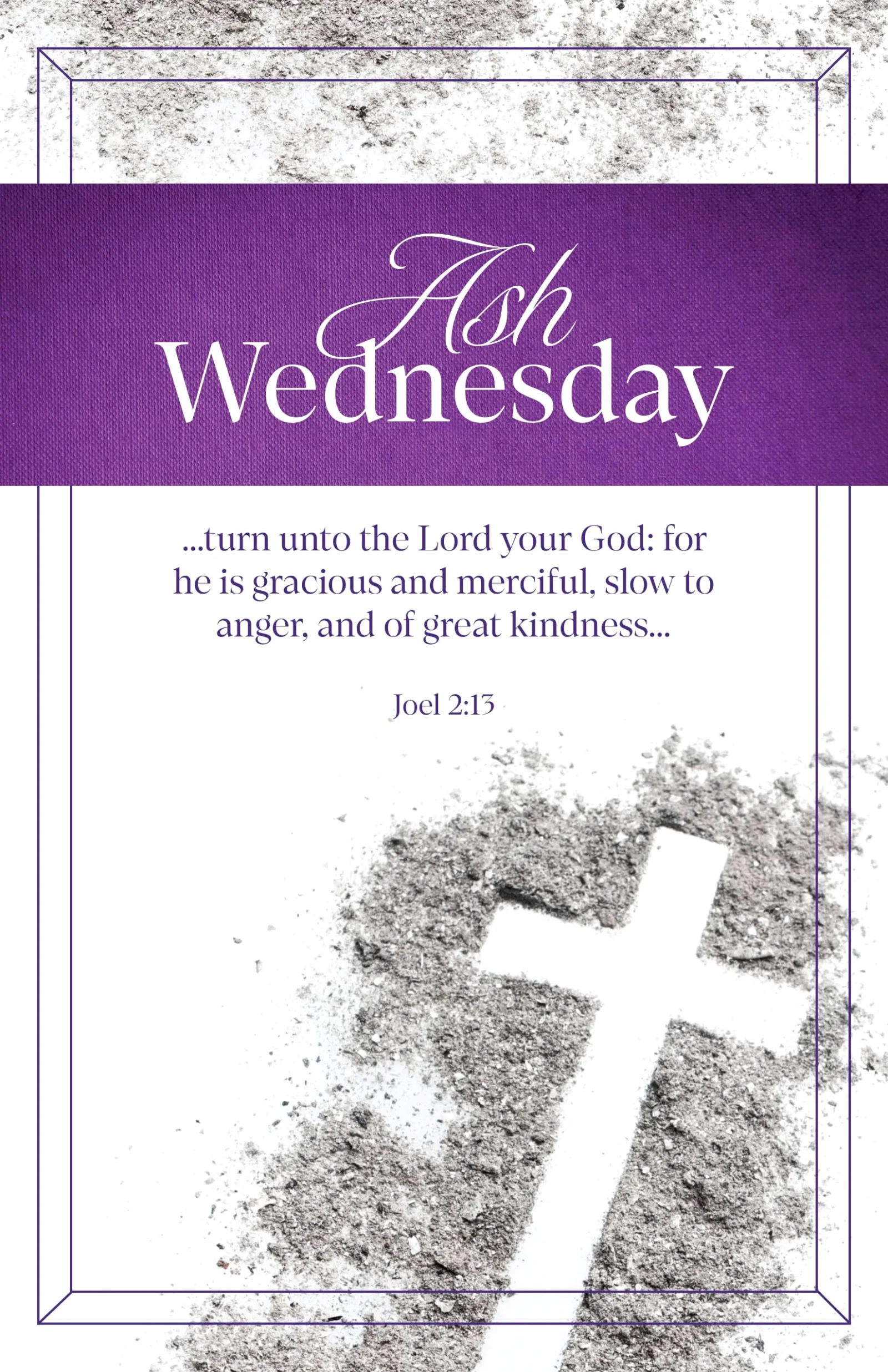 Broadman Ash Wednesday Bulletin: For He Is Gracious (Joel 2:13), 100 Pack