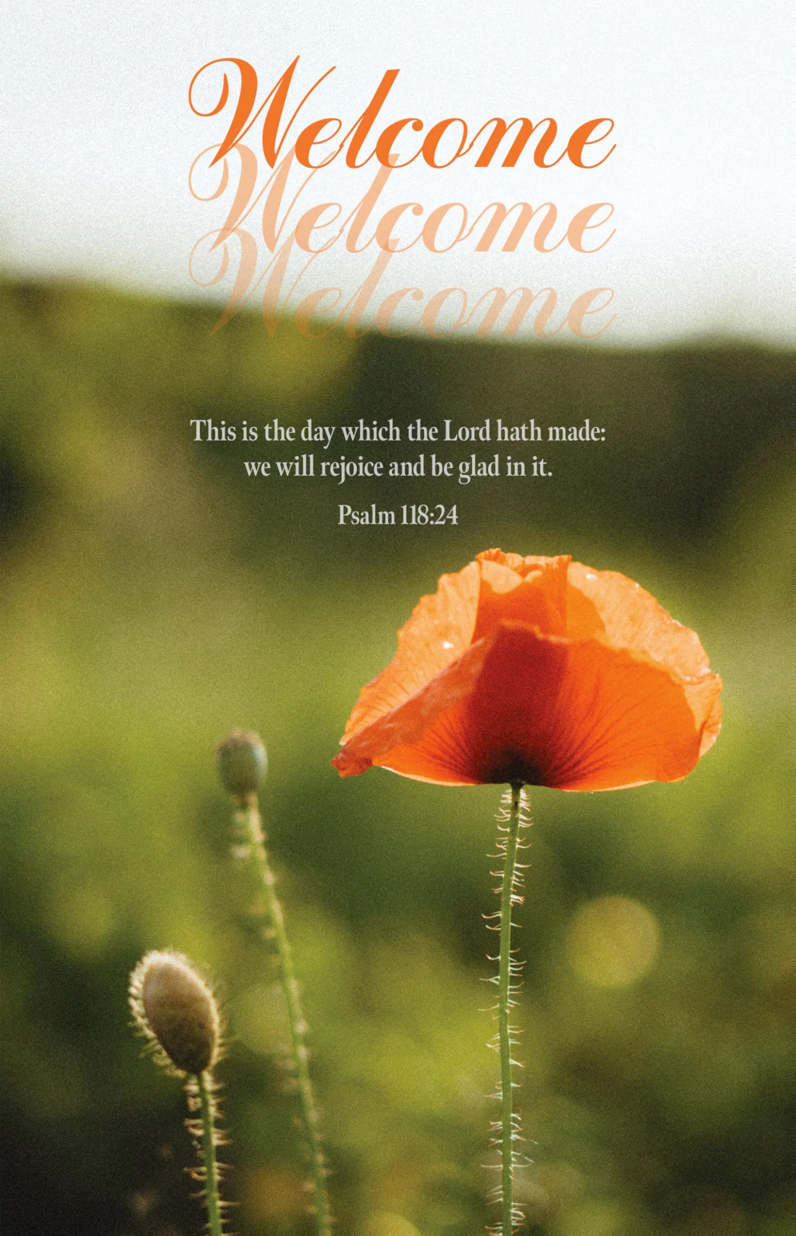 Broadman Worship Bulletin: We Are Glad You Are Here, Summer (Psalm 118:24), 100 Pack