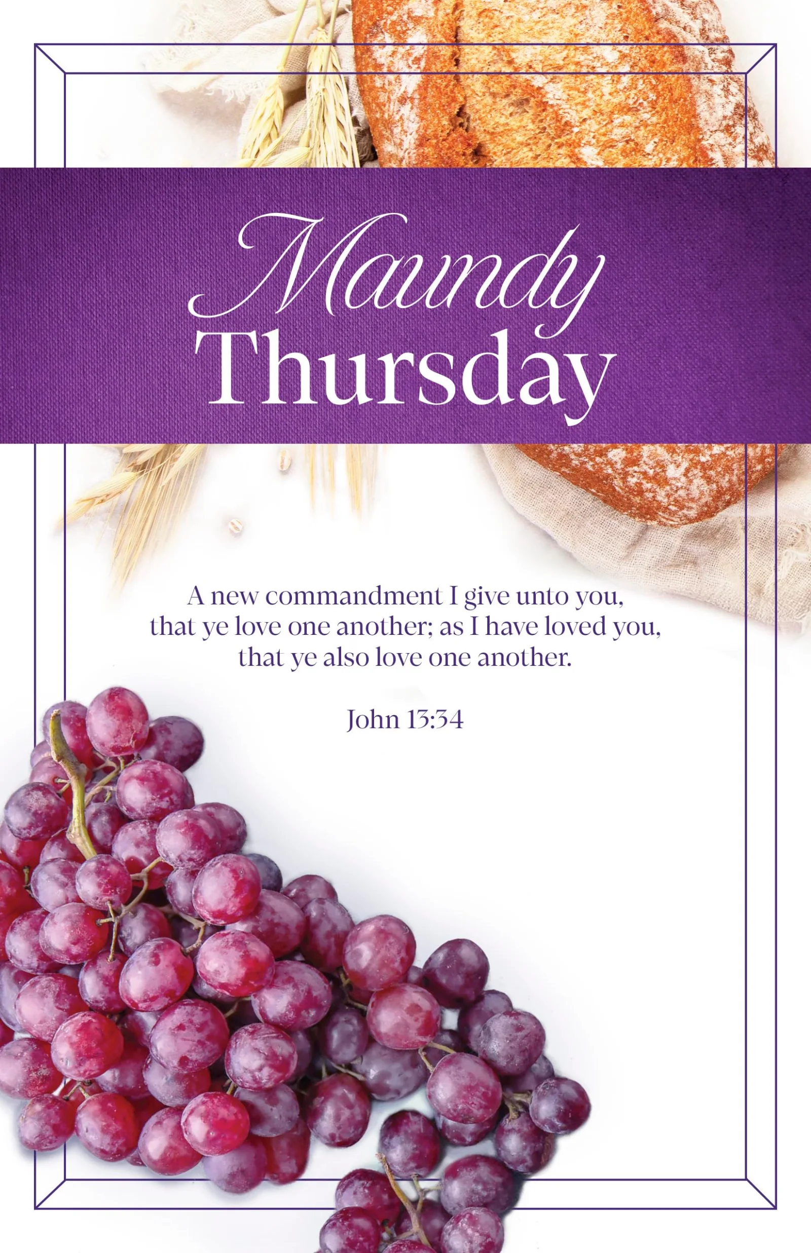 Broadman Maundy Thursday Bulletin: As I Have (John 13:34), 100 Pack