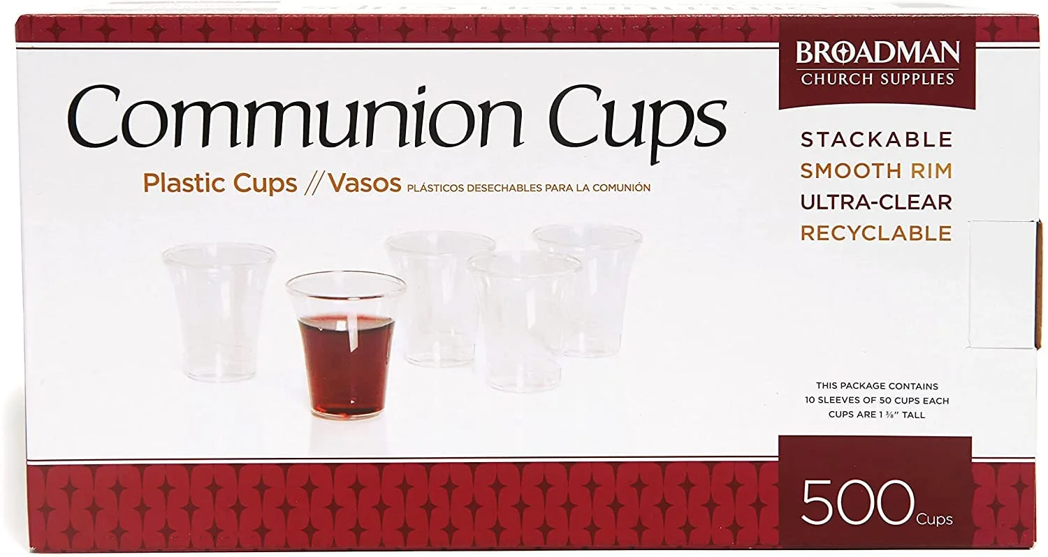 Broadman Disposable Plastic Communion Cups