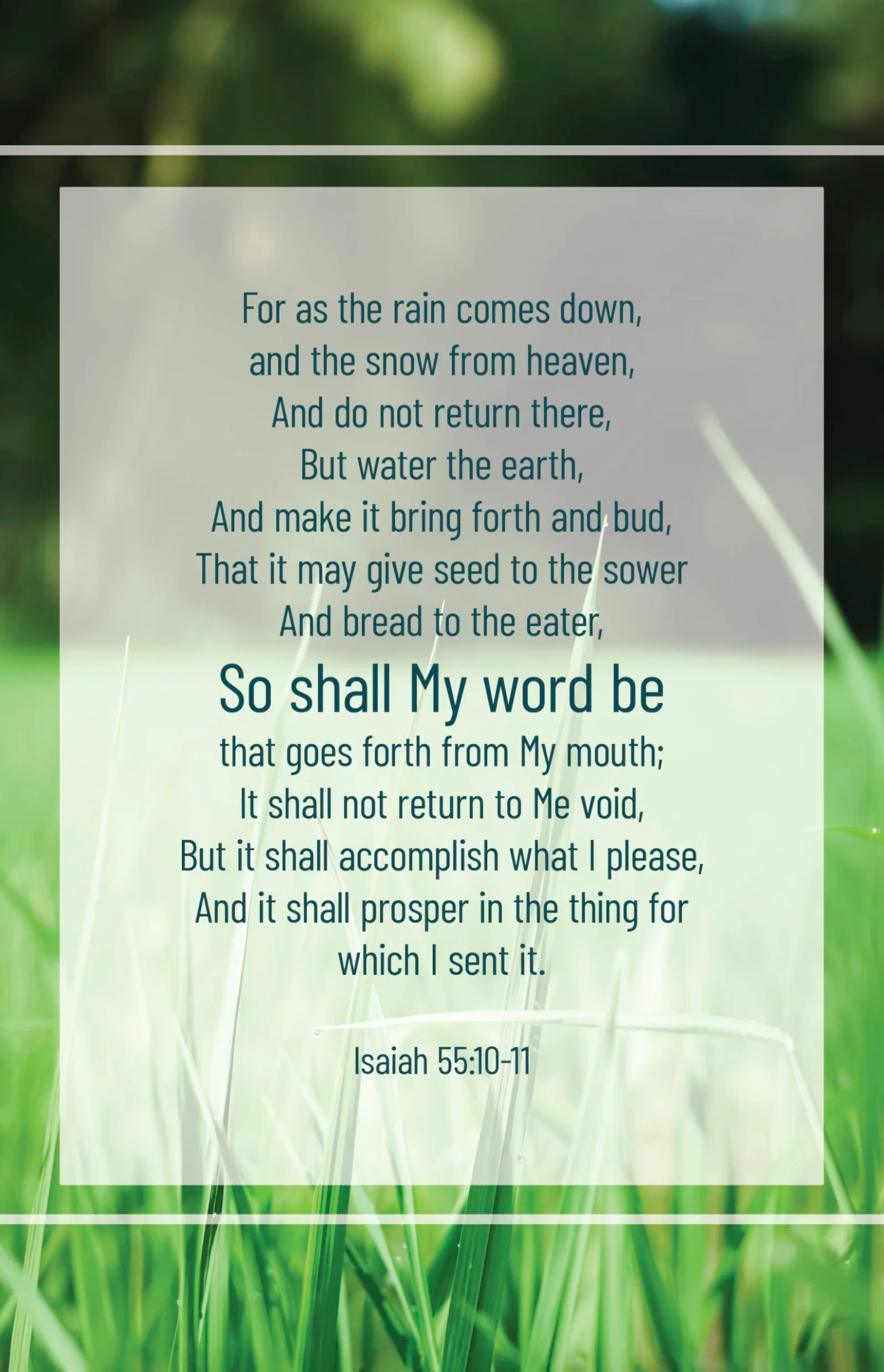 Broadman Revival Bulletin: My Word (Isaiah 55:10-11), 100 Pack